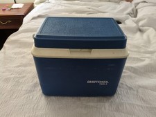 Lancheira vintage artesanal ferramentas refrigerador caixa de gelo azul/branco feita nos EUA  comprar usado  Enviando para Brazil