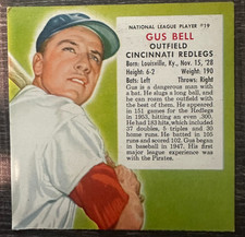 1954 Red Man Tobacco All-Star Team - National League Series Gus Bell #19 comprar usado 1954 Red Man Tobacco All-Star Team - National League Series Gus Bell #19 comprar usado  Enviando para Brazil