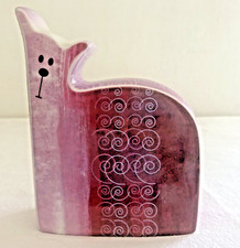 Pink cat figurine for sale  HARWICH
