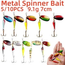 Iscas de pesca giratórias giratórias de metal 9,1 g 7 cm lantejoulas Iscas isca artificial dura comprar usado  Enviando para Brazil