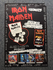RARE 76x51cm RECORD STORE POSTER - IRON MAIDEN "DONNINGTON 22/8/92" DVD (2003) comprar usado  Enviando para Brazil