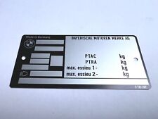 Plaque constructeur bmw d'occasion  Vitré