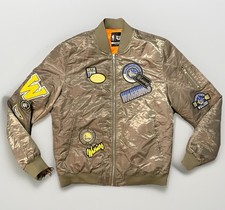Jaqueta Bombardeiro Golden State Warriors Masculina XL Exército Verde Patches NBA UNK comprar usado  Enviando para Brazil