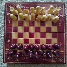 Wooden miniature chess for sale  SELBY
