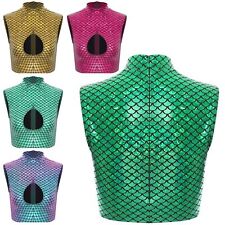 Blusa Feminina Palco Crop Top Moda Regata Colete Sereia Camiseta Carnaval comprar usado  Enviando para Brazil