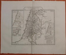 TERRA SANTA ISRAEL PALESTINA 1767 D'ANVILLE MAPA ANTIGO INCOMUM GRAVADO EM COBRE comprar usado  Enviando para Brazil