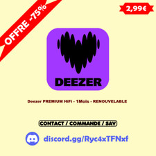 Activation abonnement deezer d'occasion  France