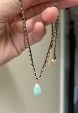 Usado, Colar folheado a ouro 14k opala peruana miçangas de pirita catálogo Sundance $148 comprar usado  Enviando para Brazil