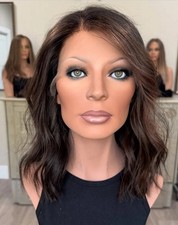 Peruca curta marrom escuro destaque 13x4 frente de renda perucas femininas de cabelo humano comprar usado  Enviando para Brazil