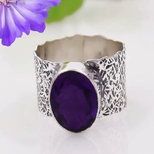 Anel de prata esterlina 925 feito à mão com pedra preciosa de tanzanita para presente comprar usado Anel de prata esterlina 925 feito à mão com pedra preciosa de tanzanita para presente comprar usado  Enviando para Brazil