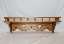 Prateleira de parede vintage de madeira com recorte de coração com pinos ganchos eixos placa ranhura 24" comprar usado  Enviando para Brazil