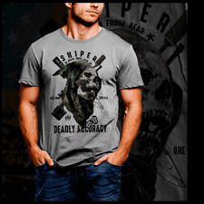 Sniper t-shirt militar Infantaria scout tactical Tier 1 Ops Infiltrate Deadly comprar usado  Enviando para Brazil