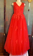 Red tulle quinceanera for sale  Kingston