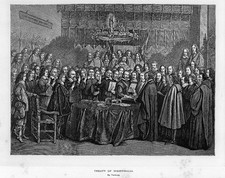 Usado, Impressão antiga de BELAS ARTES 1872 - Tratado de Guerra do Sacro Império Romano-Germânico Vestfália (155) comprar usado  Enviando para Brazil