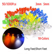 Usado, Kit de componentes de diodo emissor de luz LED brilhante 3mm 5mm para circuito PCB -18 cores comprar usado  Enviando para Brazil