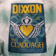Camisa masculina DIXXON Pearl Snap 4XL The Claddagh verde xadrez bambu manga curta comprar usado  Enviando para Brazil