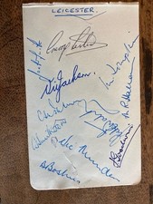 Autograph page leicestershire for sale  NOTTINGHAM