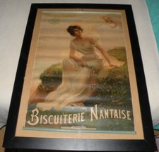 Rare affiche biscuiterie d'occasion  Carros