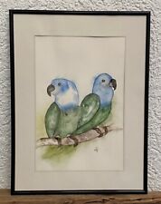 Papageien riginal aquarell gebraucht kaufen  Deutschland