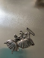 Ballerina dancers brooch for sale  YEOVIL