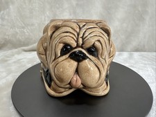 Plantador de cerâmica vintage buldogue inglês suculentas flores detalhadas tão fofas!, usado comprar usado Plantador de cerâmica vintage buldogue inglês suculentas flores detalhadas tão fofas!, usado comprar usado  Enviando para Brazil