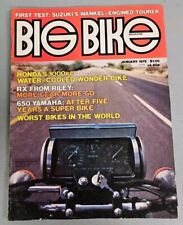 Big Bike Magazine Janeiro 1975 Vintage Motocicleta Personalizada Goldwing Yamaha 650  comprar usado  Enviando para Brazil