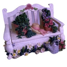 Banco de jardim feminino San Francisco Music Box Company flores Cottagecore Mozart comprar usado  Enviando para Brazil