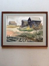 Framed vintage watercolour for sale  HALESWORTH