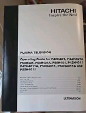 Hitachi plasma instruction for sale  Vincentown