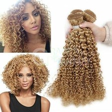 3 peças Grace Fantasy Cabelo Mongol Cabelo Humano Ombre Kinky Trama Encaracolada #27 Loiro comprar usado  Enviando para Brazil