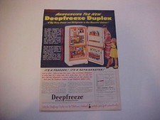 1955 Deepfreeze Duplex Geladeira-Freezer--GRANDE vintage 55 anúncio da coleção comprar usado  Enviando para Brazil