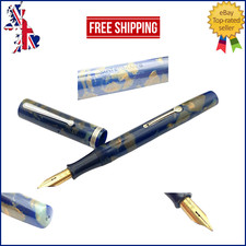 CANETA TINTEIRO VINTAGE WATERMAN 94 AZUL E CREME SEMI FLEXÍVEL 14K MÉDIA NOVA NA CAIXA, usado comprar usado  Enviando para Brazil