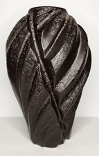 Vaso Haeger 14,75" H marrom torcido texturizado superfície bolha de lava 2001, usado comprar usado  Enviando para Brazil