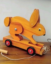 Vintage holz nachzieh gebraucht kaufen  Versand nach Germany