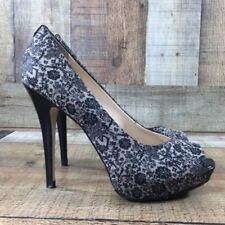 Salto agulha feminino Jorge Bischoff preto floral 37 peep toe comprar usado  Enviando para Brazil