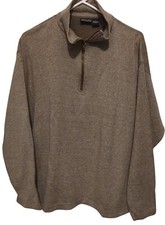 Suéter Sun River Clothing Co casual quarto de zíper masculino tamanho grande marrom comprar usado  Enviando para Brazil