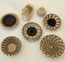 Lote de 7 cestas de cabelo de cavalo loiro índio americano em miniatura tecidas à mão comprar usado  Enviando para Brazil
