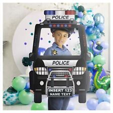 Moldura personalizada para cabine de fotos de carro de polícia - Suporte para foto de festa de policial - Custo... comprar usado  Enviando para Brazil