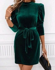 Robe velours vert d'occasion  Neauphle-le-Château