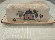 Casa de campo Japão grés prato de manteiga VINTAGE com tampa coração  comprar usado  Enviando para Brazil