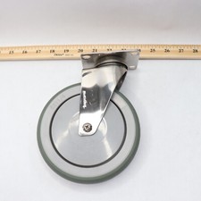 Roda de rodízio de placa Medcast borracha 6" diâmetro x 1/4" rosca comprar usado  Enviando para Brazil