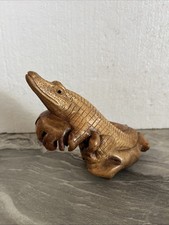 Coccodrillo scultura legno usato  Roma
