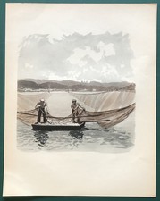 Illustration pêcheurs martigu d'occasion  Martigues