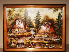 Wandbild echtleder illustratio gebraucht kaufen  Remscheid