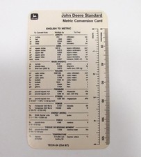 metric conversion cards for sale  De Witt