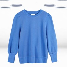 Usado, Moletom feminino Ex Hush manga folhada algodão azul (defeito) comprar usado  Enviando para Brazil