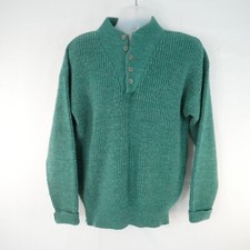 Usado, Suéter pescador lã Henley vintage LL Bean masculino fio médio alto verde comprar usado  Enviando para Brazil