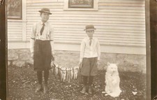 Rppc postcard boys d'occasion  Expédié en Belgium