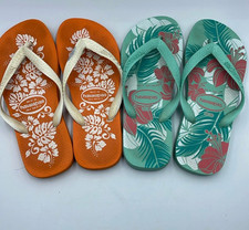 2 pares de havaianas tamanho 6 37-38 tropical pré-amado laranja azul comprar usado  Enviando para Brazil