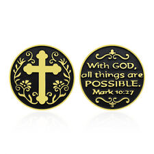 Presentes de férias moeda de ouro moeda comemorativa de metal Jesus Cross moeda decorativa comprar usado  Enviando para Brazil